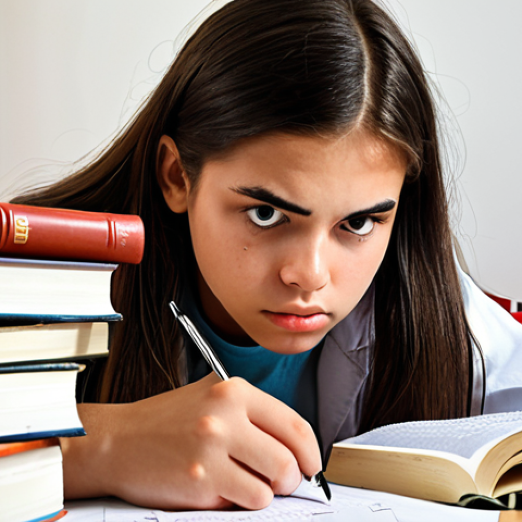 **Image:** A student studying intensely with books and notes spread around, a clock showing a well-organized study schedule in the background. Focus on the determination in the student's eyes.
