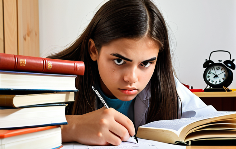 **Image:** A student studying intensely with books and notes spread around, a clock showing a well-organized study schedule in the background. Focus on the determination in the student's eyes.