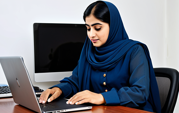 **

"A professional Pakistani businesswoman in a modest shalwar kameez, working on a laptop at a desk in a modern Karachi office, fully clothed, appropriate attire, safe for work, perfect anatomy, natural proportions, professional photograph, high quality, family-friendly."

**